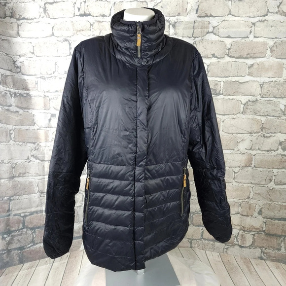 FIg Packable Duck Down Puffer Coat Jacket Outdoor Winter Black Size XL - Picture 4 of 14